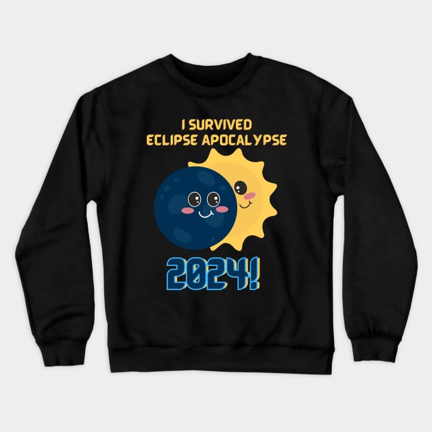 I survived the Eclipse Apocalypse 2024 Crewneck Sweatshirt by Capone's Speakeasy